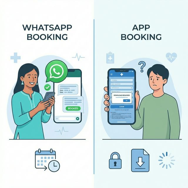 Why Patients Prefer WhatsApp Booking Over Apps in India (2026)