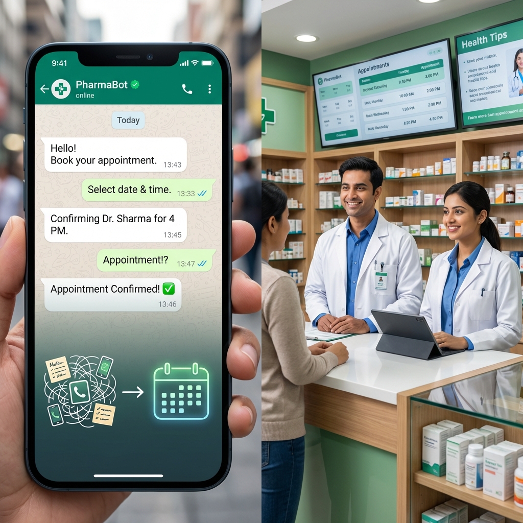 Pharma 24/7: WhatsApp Automation System Cutting No-Shows by 60% in Indian Pharmacies (2026)
